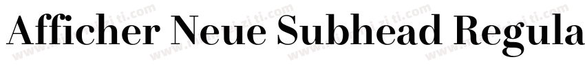 Afficher Neue Subhead Regular字体转换